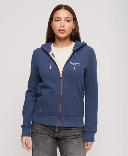 Essential Women\'s Zip Hoodies-and-sweatshirts Logo - Superdry Hoodie Womens
