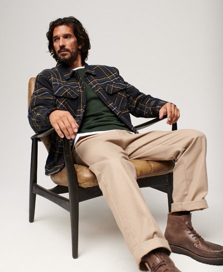 Superdry Men’s Essential Crew Jumper Green / Surplus Goods Olive - Size: L