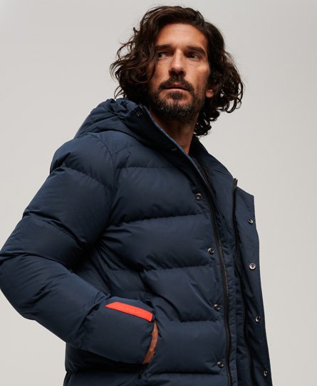 Hooded Microfibre Sports Puffer Jacket