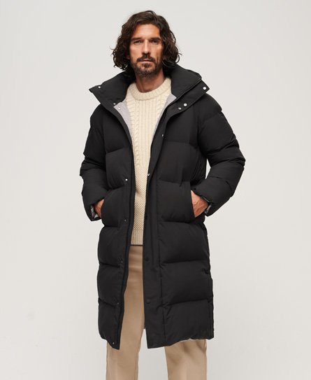 Superdry Longline Hooded Puffer Coat Men\'s Mens Jackets 