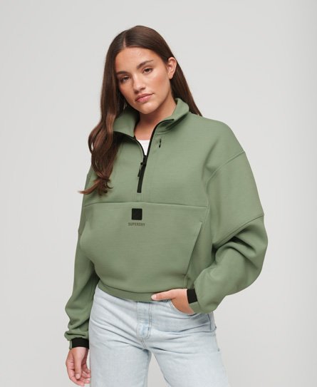 Tech Half Zip Boxy Sweatshirt