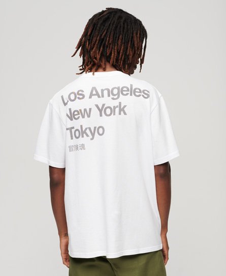 Superdry Men’s City Loose T-Shirt White / Optic - Size: Xxl