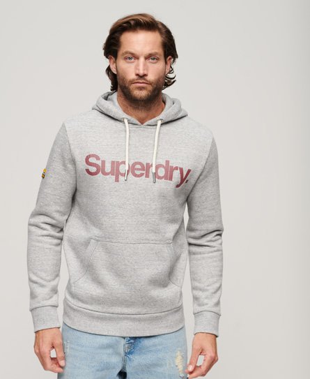 Superdry Men’s Core Logo Classic Hoodie Grey / Athletic Grey Marl - Size: S