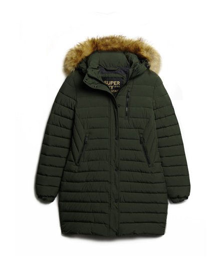 Length Hooded Superdry Coat Puffer Mid Women\'s - Fuji Products