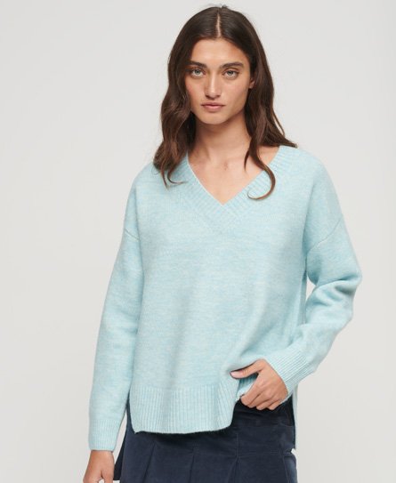 Pullover mit V-Ausschnitt in Übergröße