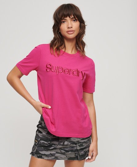Farblich abgestimmtes T-Shirt mit Logostickerei
