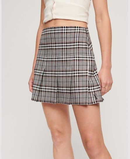 Vintage Tweed Pleat Mini Skirt