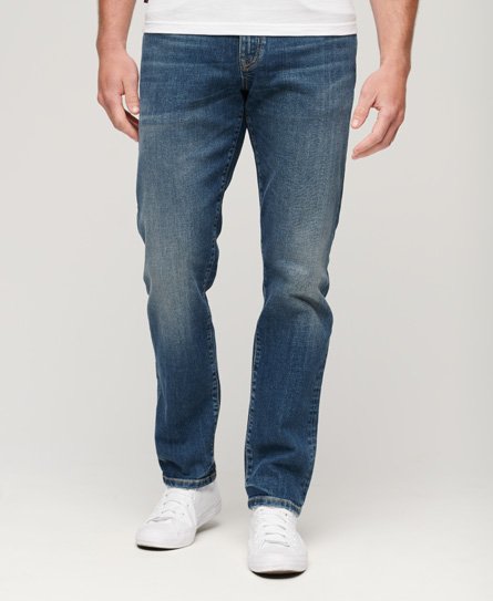 Superdry Men’s Vintage Slim Straight Jeans Blue / Mercer Mid Blue - Size: 33/34