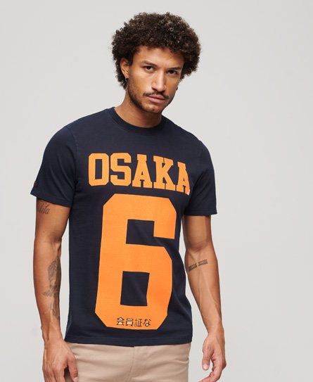Superdry Men’s Osaka Neon Graphic T-Shirt Navy / Eclipse Navy Marl - Size: XL