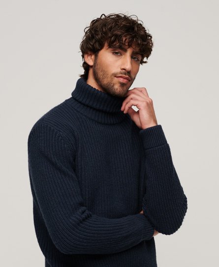 The Merchant Store – teksturert genser med rullekrage