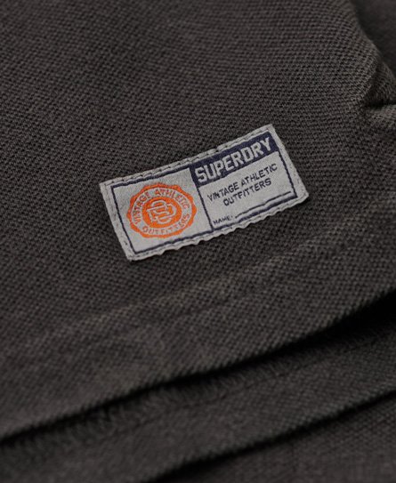 Men\'s Vintage Athletic Polo Shirt Washed US Black Superdry | in