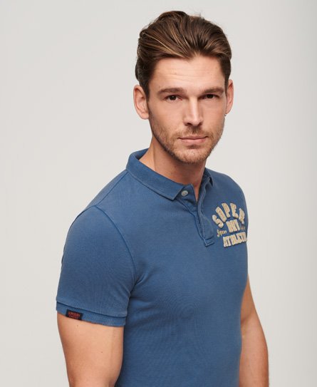 Superdry Men's Vintage Athletic Polo Shirt Blau