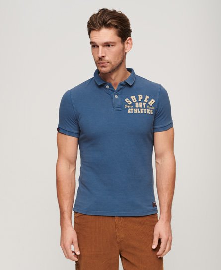Superdry Men’s Vintage Athletic Polo Shirt Blue / Voltage Blue - Size: L