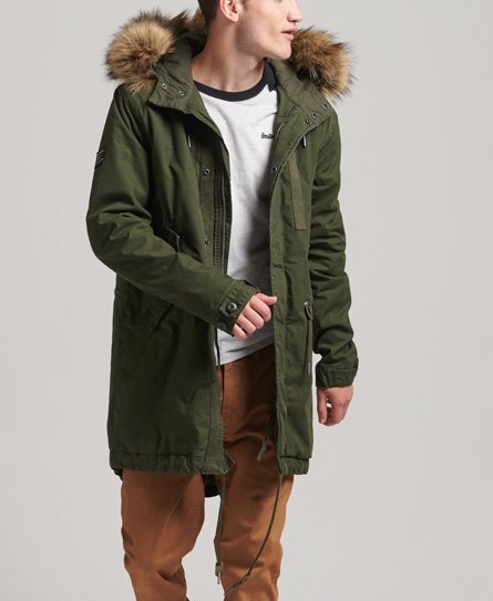Military Faux Fur Parka Jacket