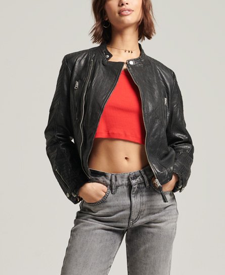 Classic Leather Racer Jacket 