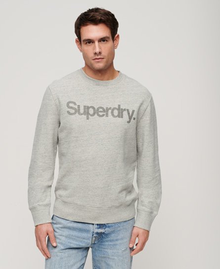 Superdry Men’s City Loose Crew Sweatshirt Grey / Athletic Grey Marl - Size: XL