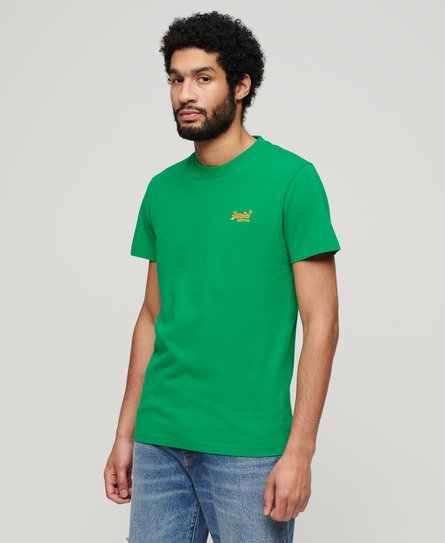 Superdry Men’s Organic Cotton Essential Logo T-Shirt Green / Drop Kick Green - Size: Xxl