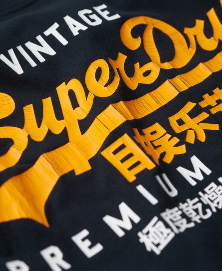 Men\'s Vintage Logo Duo T-Shirt in Eclipse Navy | Superdry US