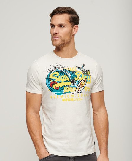 Superdry Men’s LA Graphic T-Shirt White / Off White - Size: M