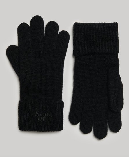 Ribstrikkede handsker