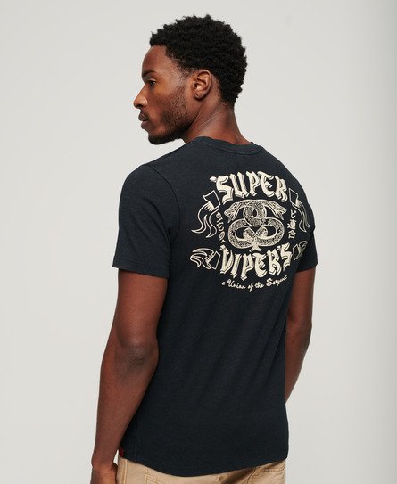 Superdry Men’s Retro Rocker Graphic T-Shirt Black - Size: L