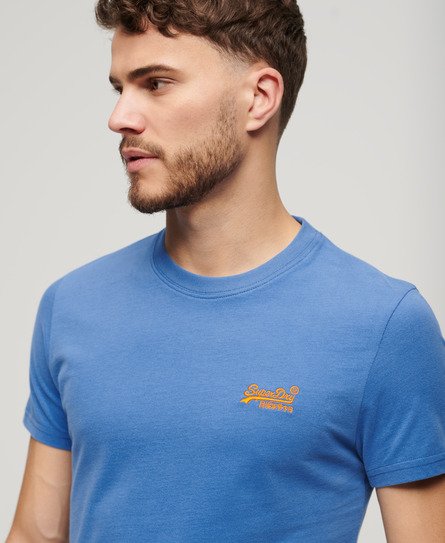 Superdry Men’s Organic Cotton Essential Logo T-Shirt Blue / Monaco Blue - Size: XL