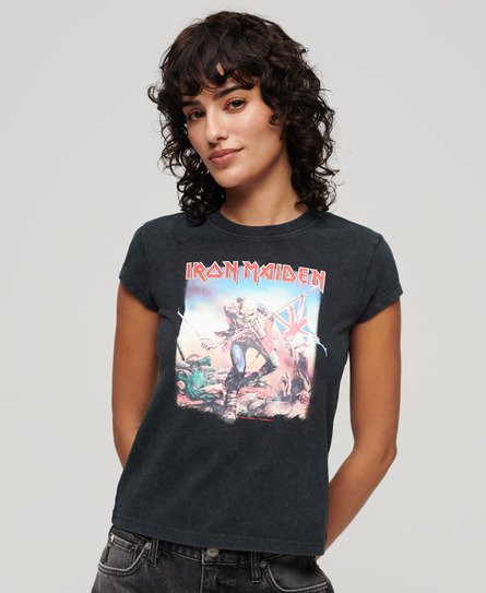 T-shirt con maniche ad aletta Iron Maiden
