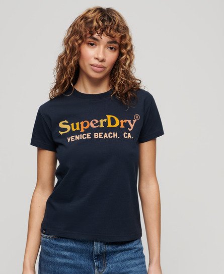 Superdry Women’s Rainbow 90s T-Shirt Navy / Eclipse Navy - Size: 16