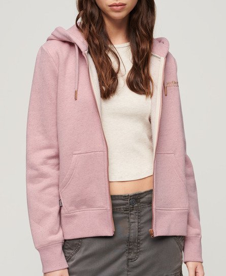 Hot pink zip outlet up hoodie