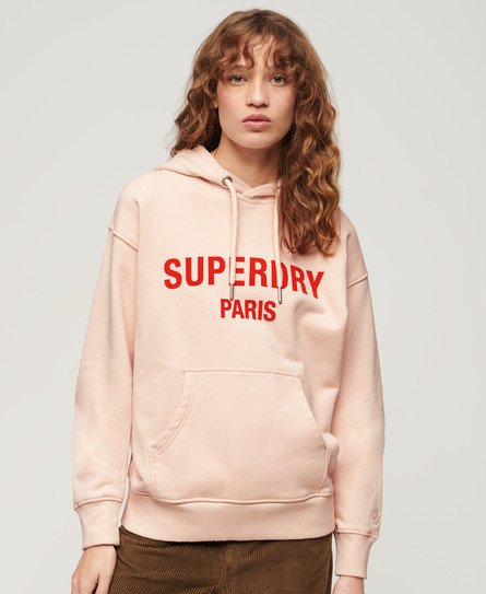 Superdry Women’s Sport Luxe Loose Hoodie Pink / Mauve Morn Pink - Size: 12