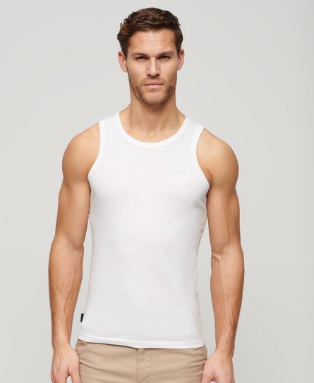 Superdry Men’s Essential Logo Vest Top White / Optic - Size: M