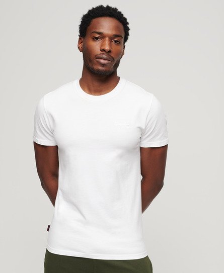 Superdry Men’s Organic Cotton Essential Logo T-Shirt White / Optic/optic - Size: Xxl