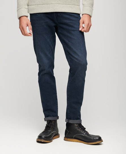 Superdry Men’s Men’s Cotton Slim Jeans Dark Blue / Vanderbilt Ink Worn Organic - Size: 34/32