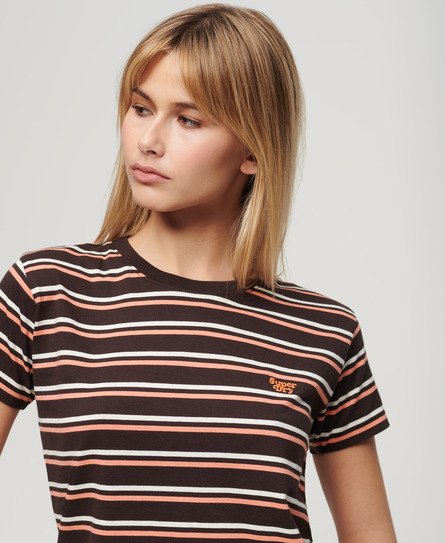 Essential T-skjorte med striper og logo