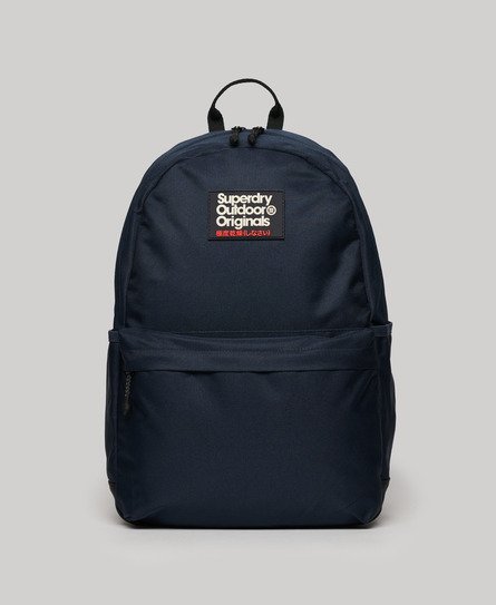 Superdry Ladies Classic Logo Badge Montana Backpack, Navy Blue, Size: 45x30x13.5cm