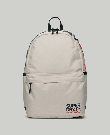 Superdry Ladies Classic Embroidered Logo Wind Yachter Montana Backpack, Grey, Size: 45x30x13.5cm