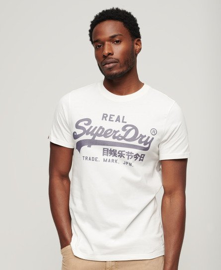 Superdry Men’s Vintage Logo T-Shirt Cream / Ecru - Size: Xxl