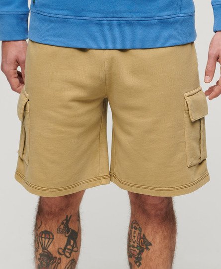 Superdry Men's Contrast Stitch Cargo Shorts Tan / Washed Cappuccino