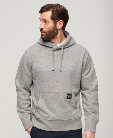 Superdry Men’s Contrast Stitch Relaxed Hoodie Grey / Washed College Grey Marl - Size: XL