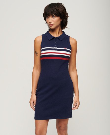Superdry Women’s Jersey Polo Mini Dress Navy / Richest Navy - Size: 8