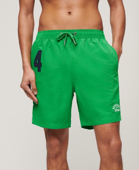 Superdry Men’s Recycled Polo 17-inch Swim Shorts Green / Drop Kick Green - Size: XL