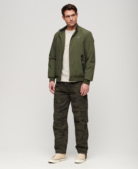 Men's Training Harrington Jacket in Dark Moss Green | Superdry CA-EN