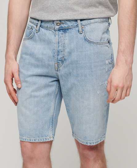 Superdry Men’s Vintage Straight Shorts Light Blue / Oakwood Light - Size: 28