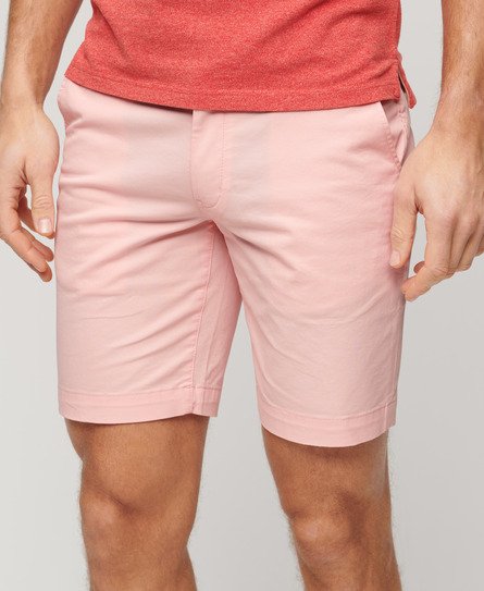 Superdry Men’s Stretch Chino Shorts Pink / Pink Sunset - Size: 30