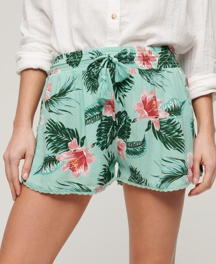 Superdry Women’s Beach Shorts Green / Luna Rose Mint - Size: 10