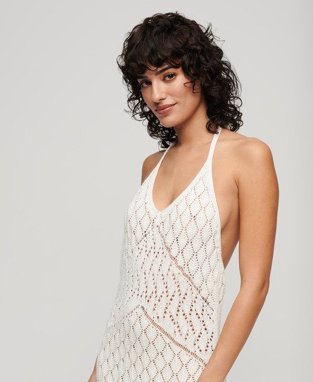 Crochet Halter Maxi Dress