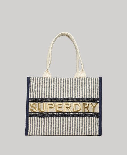 Superdry Women’s Luxe Tote Bag Navy / Navy Stripe - Size: 1SIZE