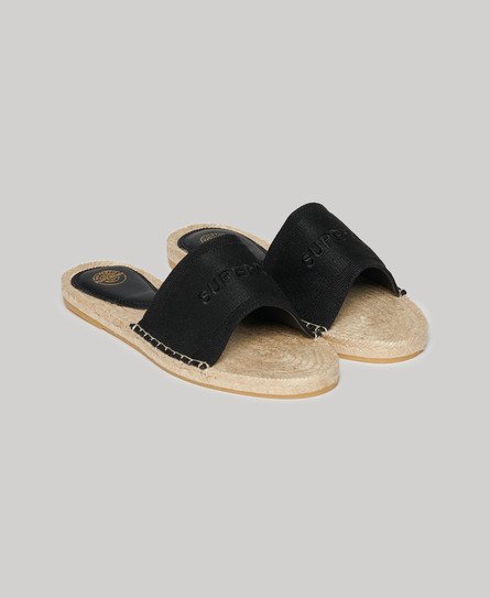Espadrill Slider-sandaler i kanvas med överlägg