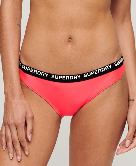 Superdry Women’s Elastic Classic Bikini Bottom Pink / Hyper Fire Pink - Size: 12
