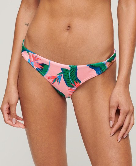 Superdry Women’s Tropical Cheeky Bikini Briefs Pink / Malibu Pink Paradise - Size: 12